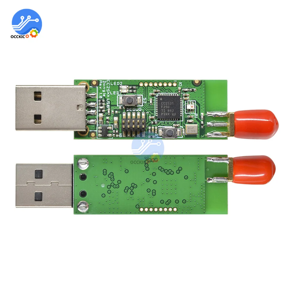 무선 지그비 CC2540 스니퍼 베어 보드 패킷 프로토콜 분석기, USB 인터페이스 동글 캡처 패킷 모듈 + 안테나