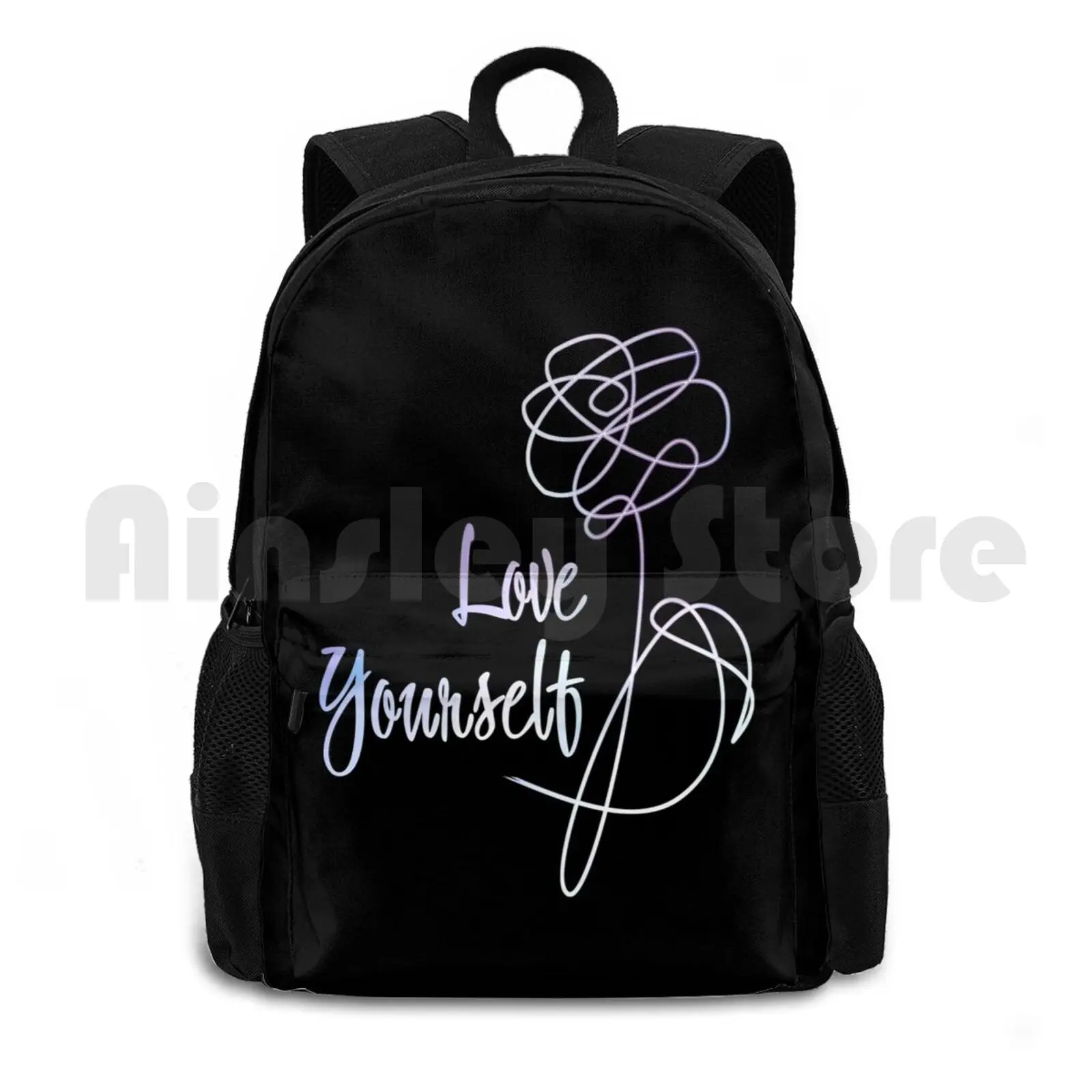 

Love Yourself Black Version Outdoor Hiking Backpack Waterproof Camping Travel Kim Taehyung Jeon Jungkook Army J Hope Kim