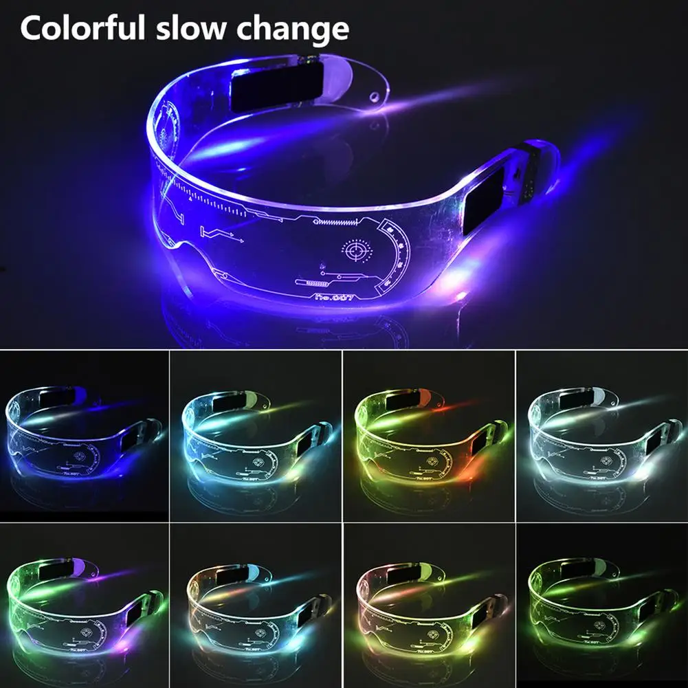 LED Luminous แว่นตา EL กระพริบ Neon Bar Party LED แว่นตา Light Up แว่นตา Rave เครื่องแต่งกาย Party Decor DJ แว่นตากันแดด Party Decor