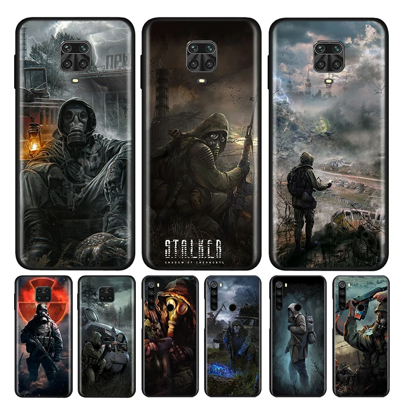 Stalker Clear Sky For Xiaomi Redmi Note 12 11 11T 10 9 8 7 6 5 4 Pro 5G 4G Silicone Soft Shockproof Black Phone Case