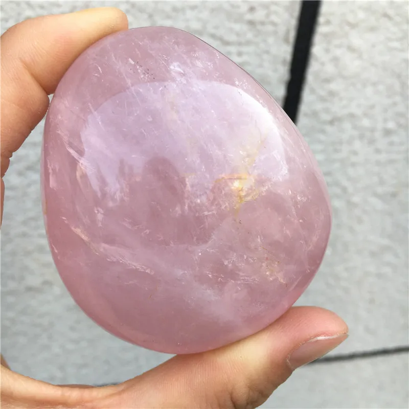 Natural Rose Quartz Crystal Palm Tumbled Stone Healing Specimen Massage Pink Natural Quartz Crystals