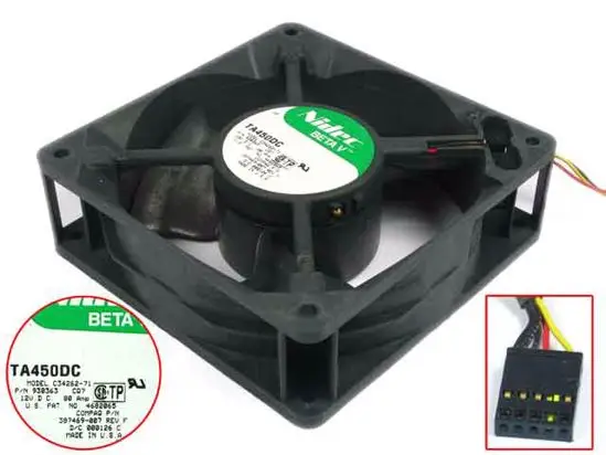 

Nidec TA450DC C34262-71 CQ7 DC 12V 0.80A 120x120x38mm Server Cooling Fan