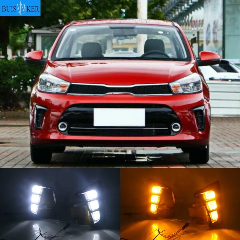 

2PCS For KIA PEGAS 2018 2019 LED DRL Daytime Running Lights Daylight Fog Lamp Decoration Signal Lamp