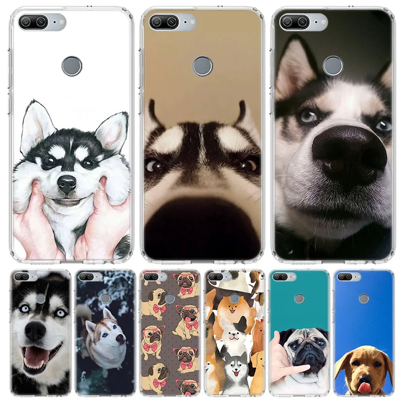 Cute dog Wacky Husky Soft Phone Case For Huawei Honor 10 Lite 9 20 8S 8X 9X Y5 Y6 Y7 Y9S P Smart Z 2019 7A 7X 8A Pro Coque Cover