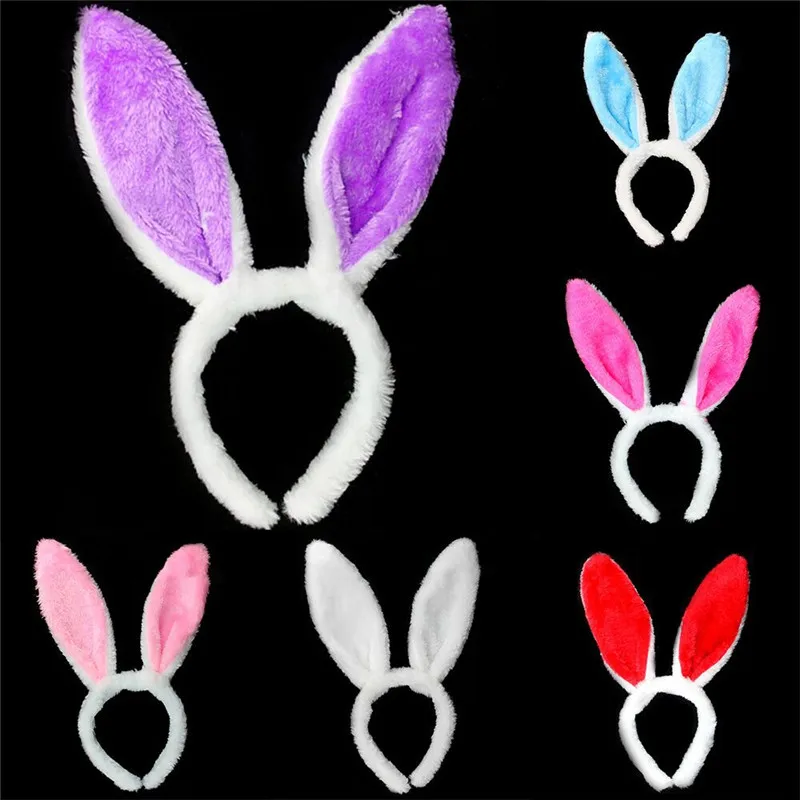 Easter Fluffy Rabbit Ears Headband for Adult Children Fashion Cute Hairband Bunny Ear Hairband Hair Accessories Holiday Gifts