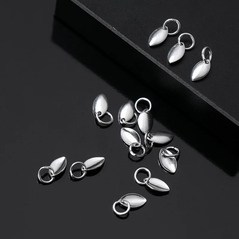 MEETSOFT 5pcs/lot 925 Sterling Silver star round oval heart Charms for Women DIY Jewelry Finding Necklace Deocration Accessory