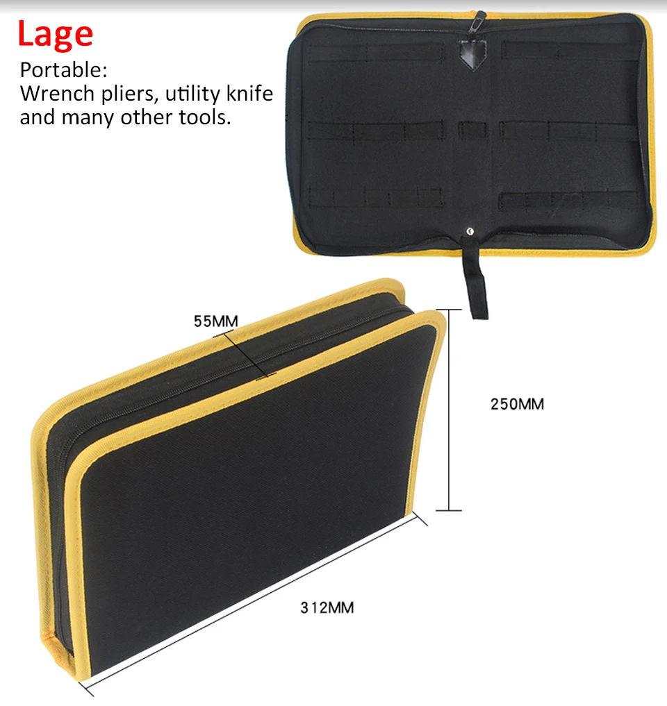 Oxford Canvas Waterproof Storage Hand Tool Bag Screws Nails Drill Bit Metal Parts Tools Bag Case S/M/L Size