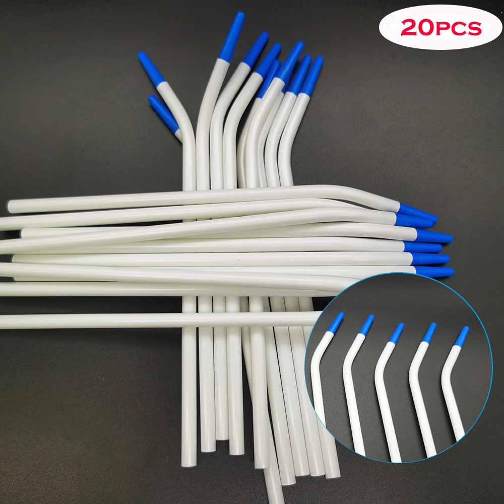 20Pcs/100Pcs Disposable Dental Surgical Aspirator Suction Tube Adaptor and Suction Tube Tips Clinic Tools