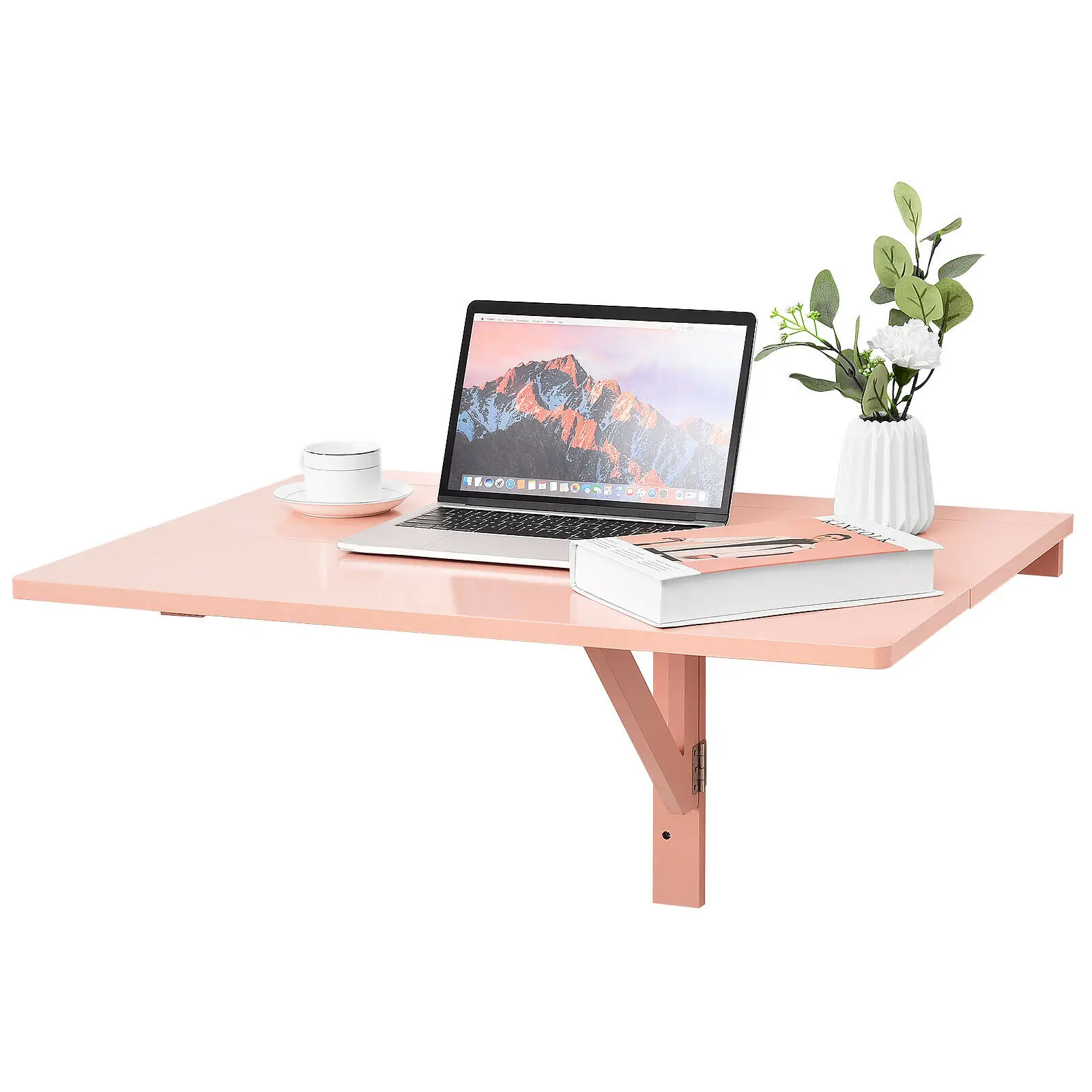 Wall-Mounted Drop-Leaf Table Floating Folding Desk Space Saver