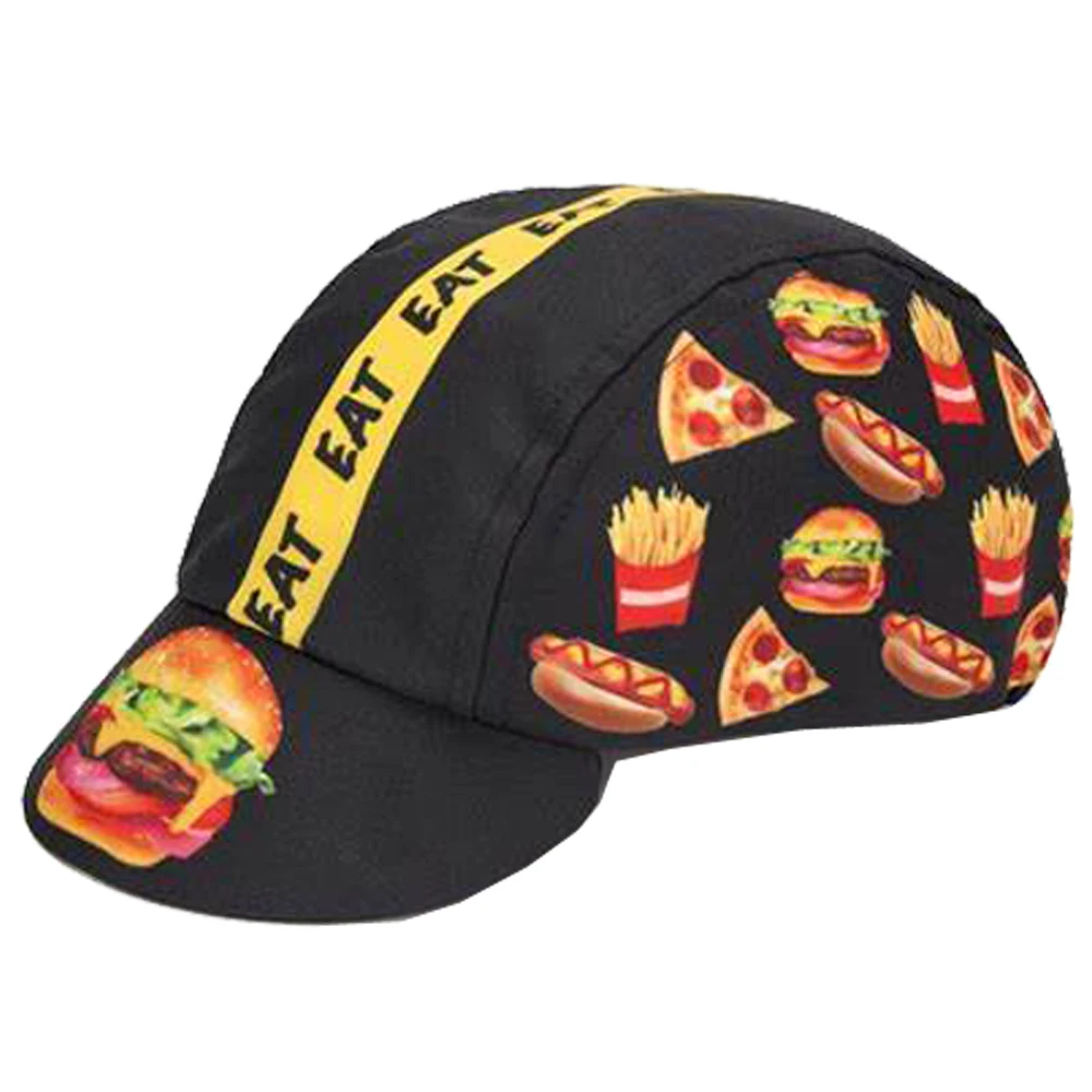 New Giant Tooth Cycling Caps Burger Pattern Bike Hat One Size Fits Most