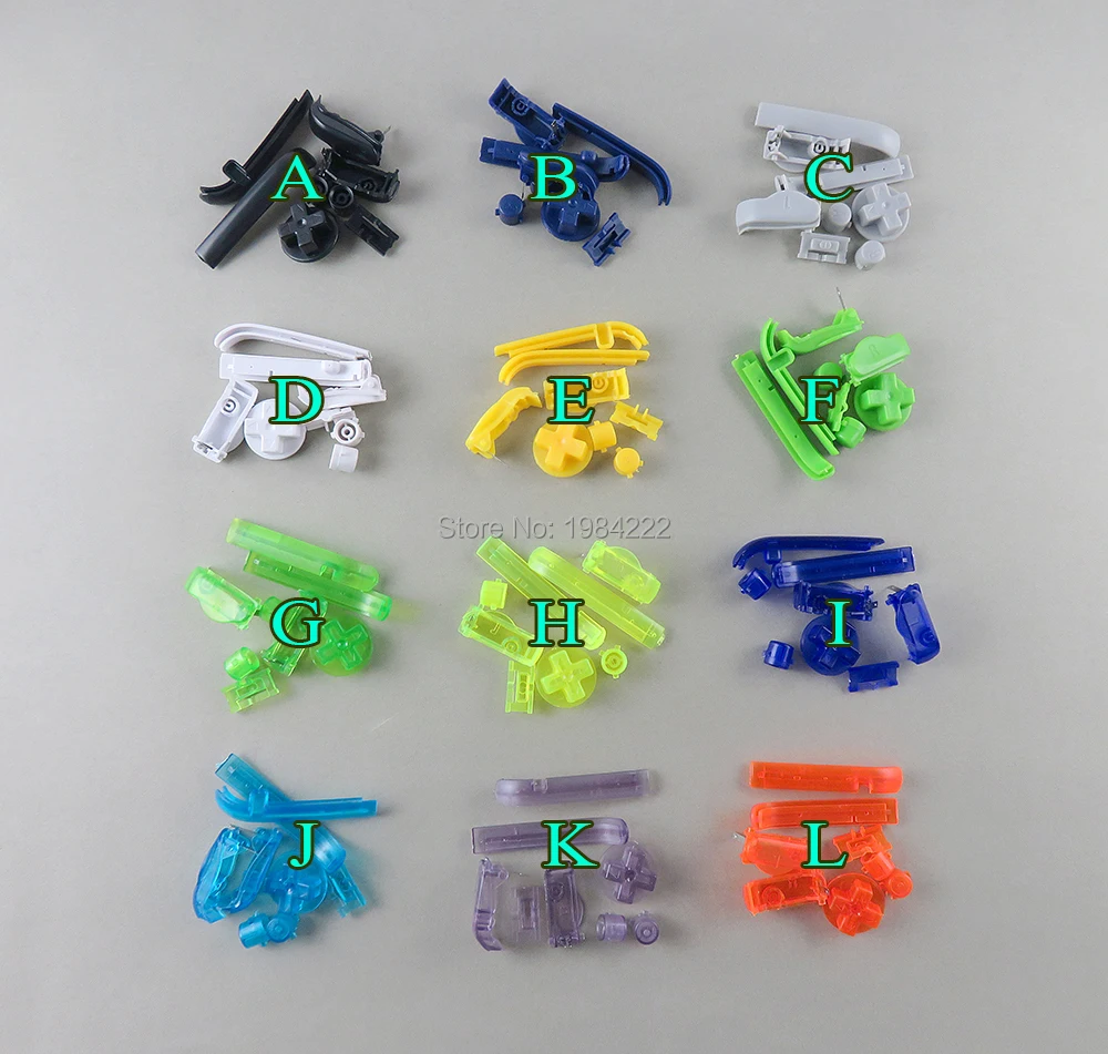 30sets OEM D Pads Power ON OFF Buttons for Gameboy Advance A B L R Buttons Keypads for GBA d-pad Buttons