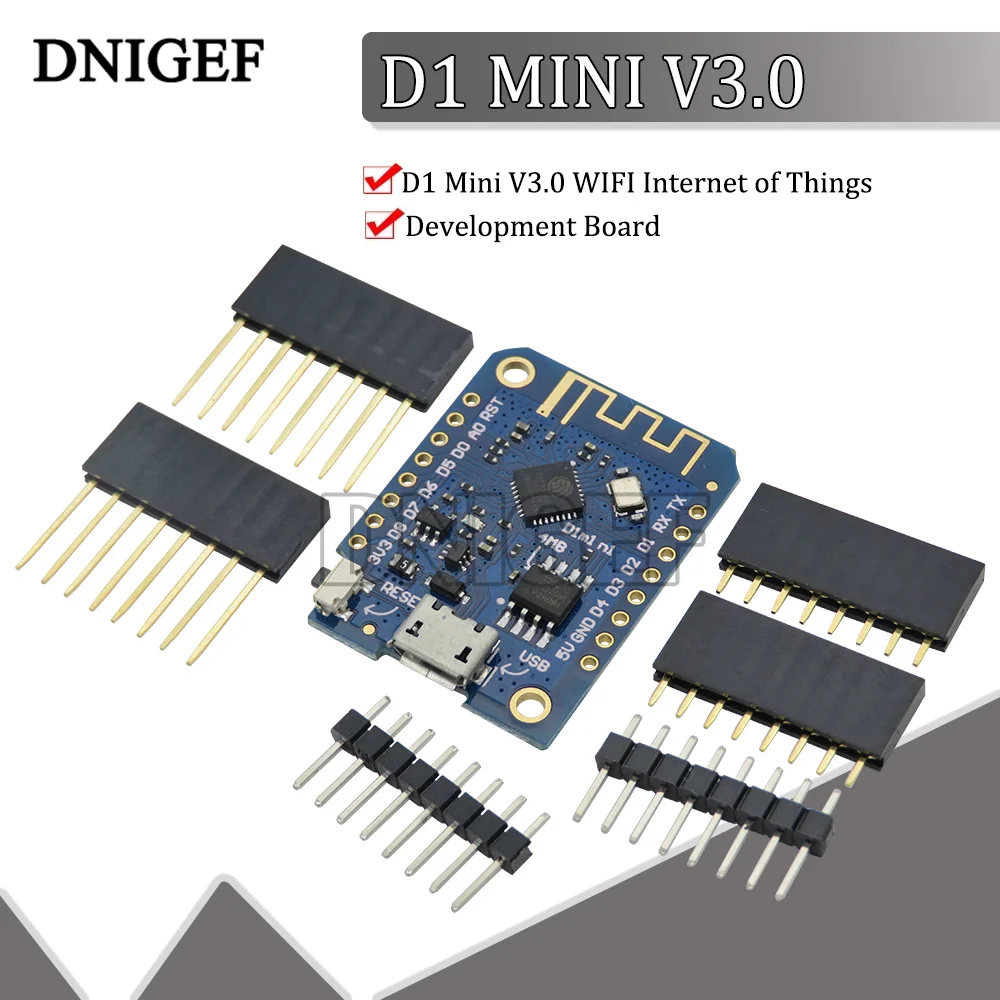 Carte de développement D1 Mini V3.0 WIFI, basée sur ESP8266 CH340 CH340G, 4 mo pour Arduino Nodemcu V2 Micro Python
