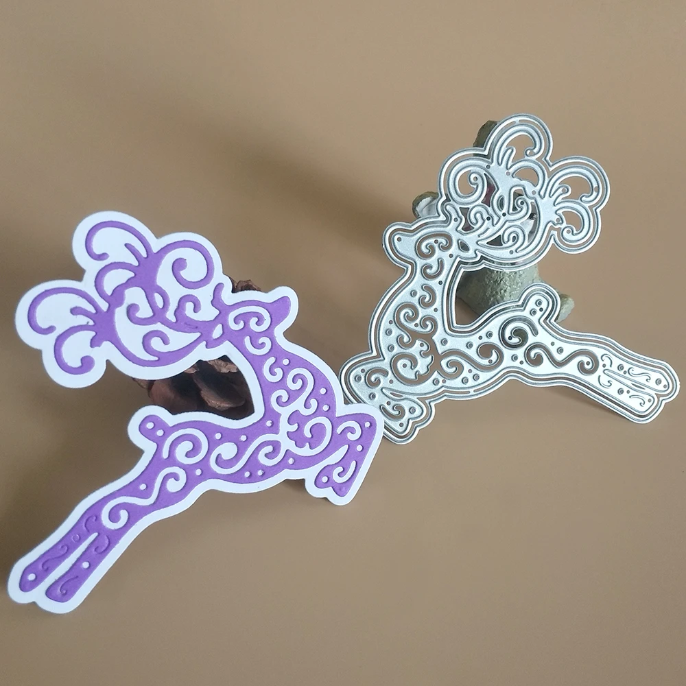

New Christmas running deer metal cutting dies, used for DIY scrapbooks, cards, photo album decorations, handmade crafts