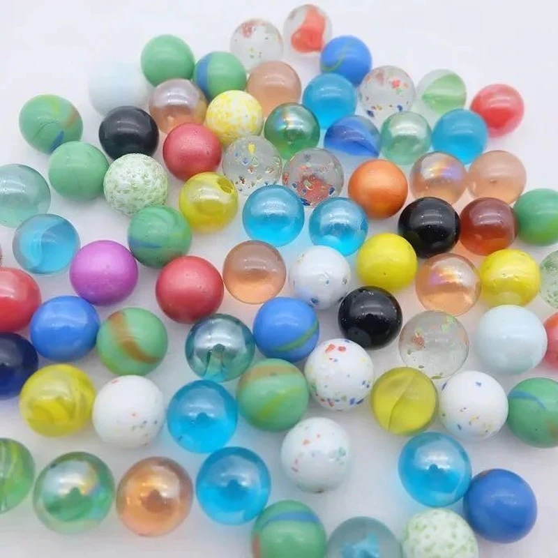 10/20pcs Marbles Glass Ball 16 Mm Cream Console Game Stress Pinball Machine Cattle Small Pat Toys Parent-child Machine Beads