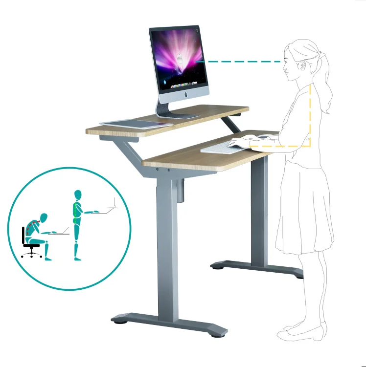 Healthy Stand Up Uplift Desk Morden Trend Height Adjustable Electric Lifting Desk For Home Office