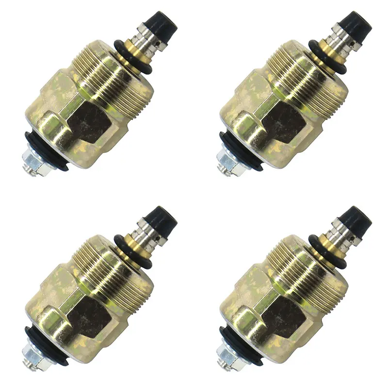 

0330001014 0330001016 12V 4Pcs Fuel Shut Down Solenoid Compatible with Dodge Cummins Engine VE 5 9L W350 W250 1988-1993