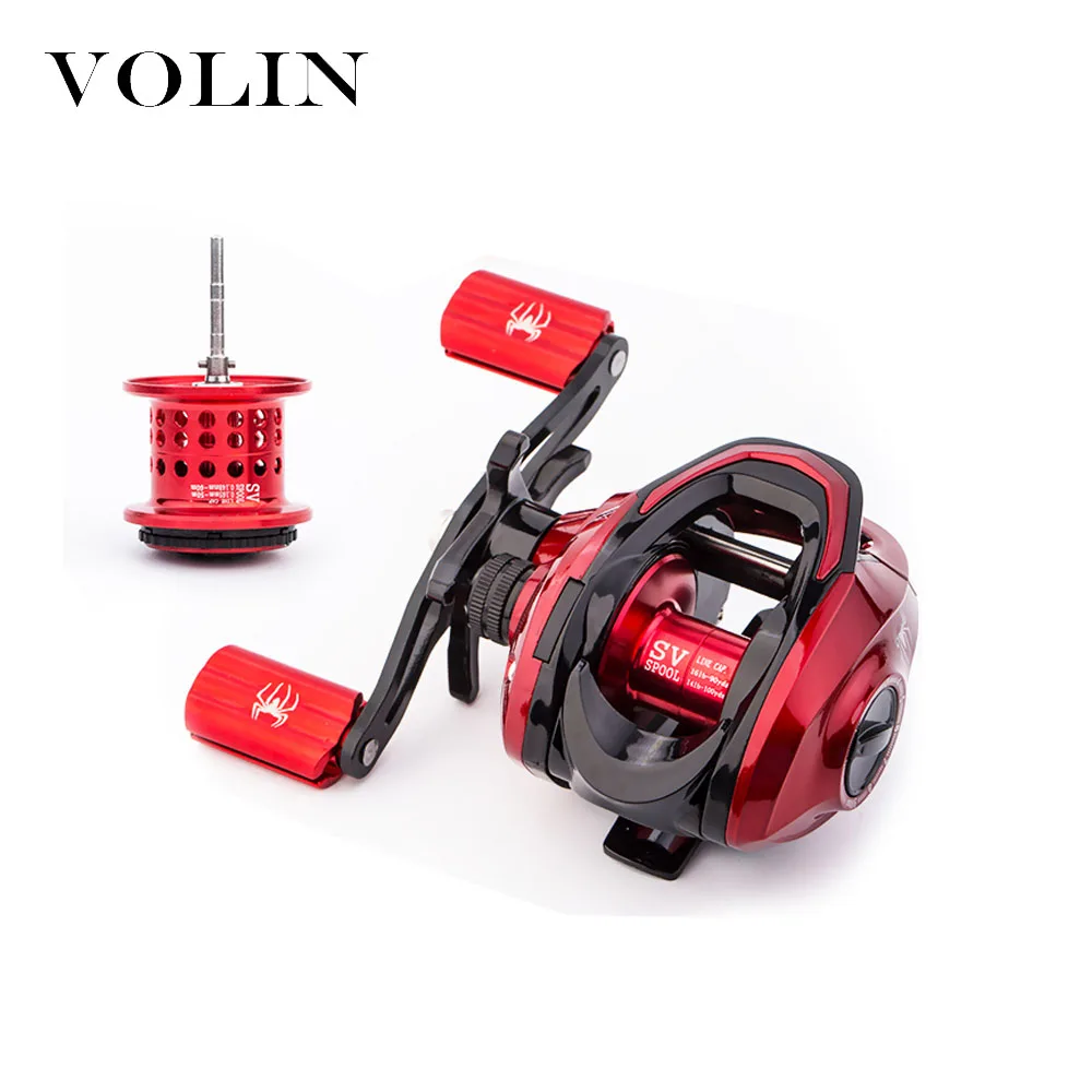 Volin NEW Magnetic and centrifugal Baitcasting Fishing Reel 18+1 BB  Max Drag 8kg 7.2:1 Double Spool BFS Fishing Wheel Cast Reel