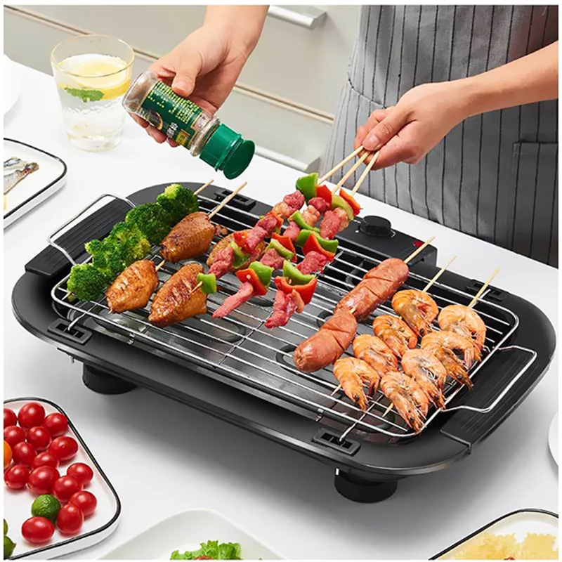 

BBQ Grill Multifunction EasyGrill Electric Smokeless and Hot Pot Split for Easy Cleaning Outdoor Picnic Cooking 220V MB02