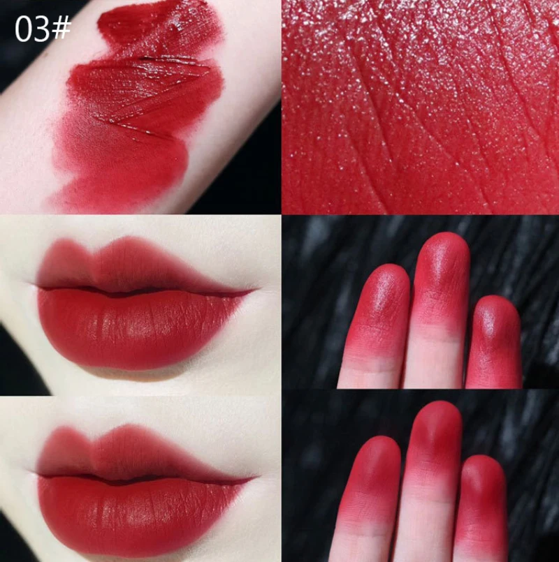 HERORANGE 6 Colors Velvet Matte Lip Glaze Waterproof Sweatproof Lipstick Coloring Lipstick No-Stick Cup Lip Glaze Cosmetic