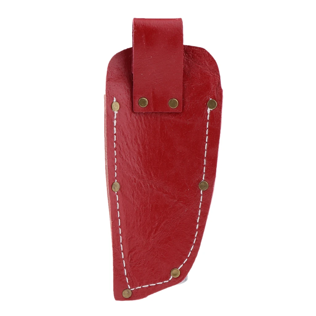 Professional garden pruning shear pouch Gardening Pruner Shears Sheath, Premium PU Leather Protective Case Cover Red