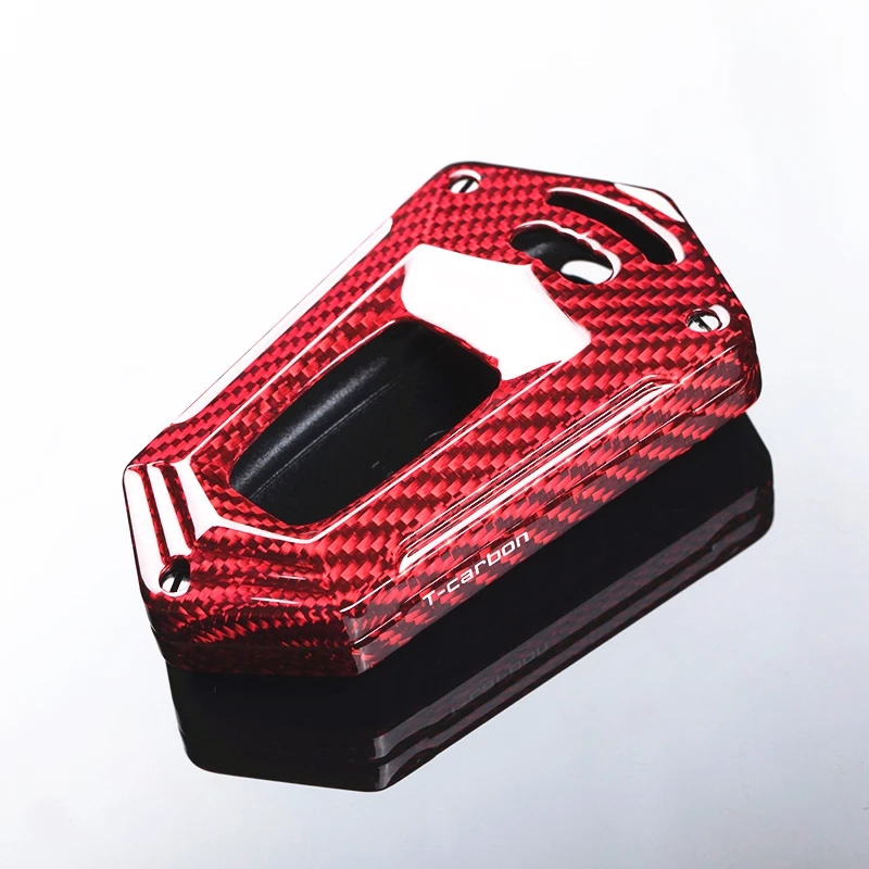 For Audi A3 A4 A4L A5 S5 A6 A7 A8 Auto Remote Smart Key Fob Shell Cover Black/Red Real Carbon Fiber Cap