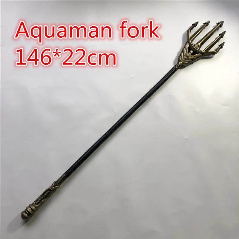 Movie cosplay Aquaman Trident Toy Arthur Curry Orin Weapon sword For Boy's Gift 146*22cm