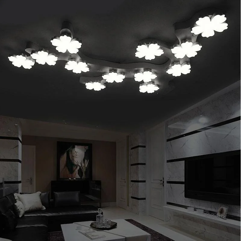 

Creative personality Ceiling lighting Post-modern minimalist living room fixtures bedroom lamps plum LED aisle Ceiling Lights