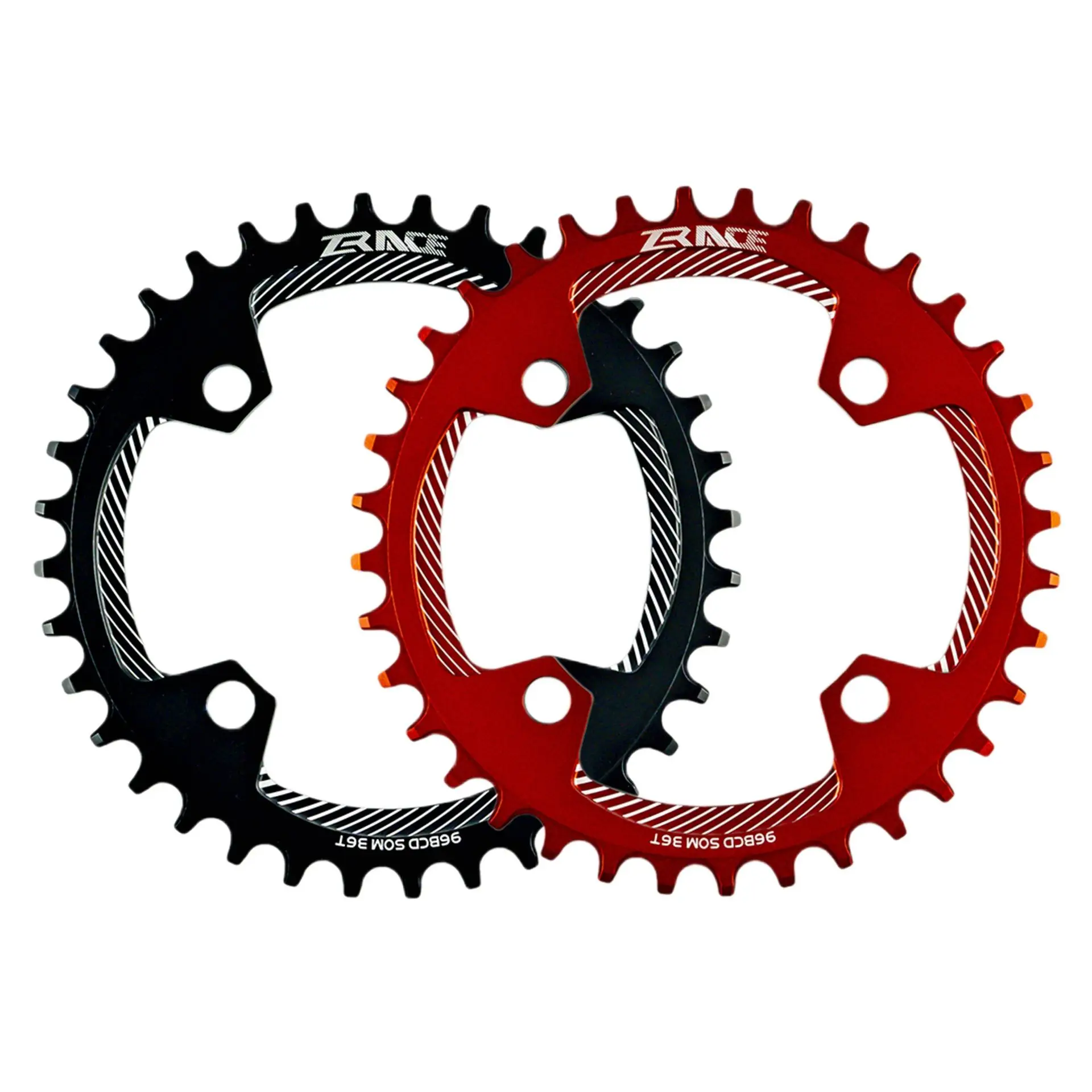 

ZRACE BCD96-M Chainrings MTB Round Chainring Chainwheel Asymmetrical Narrow Wide Teeth 32T/34T/36T/38T for M8000 M7000 M6000