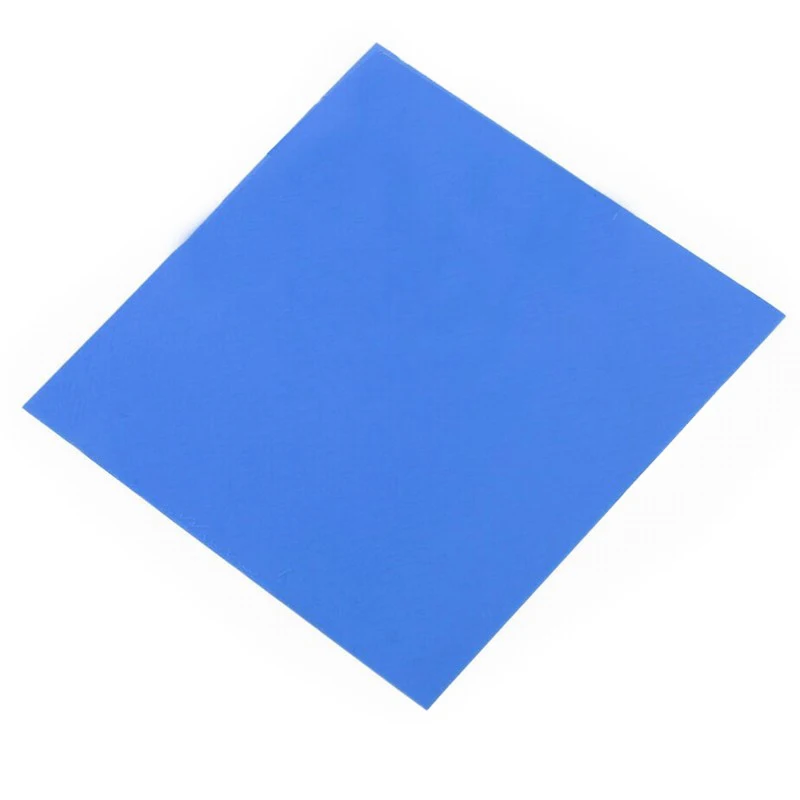 10Pcs/Lot Gdstime 10cm Size 100mmx100mmx0.5mm Blue Conductive Silicone Thermal Pads 0.05cm Thin Thickness Cooling Pad