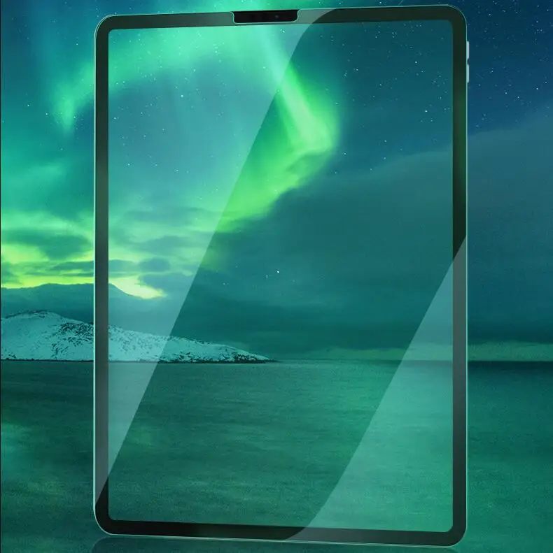 واقي شاشة بالضوء الأخضر ، لجهاز iPad 6 Pro 11 Air 2 3 10.9 2020 iPad 10.2 2019 iPad Mini 4 5 10.5 زجاج مقسّى