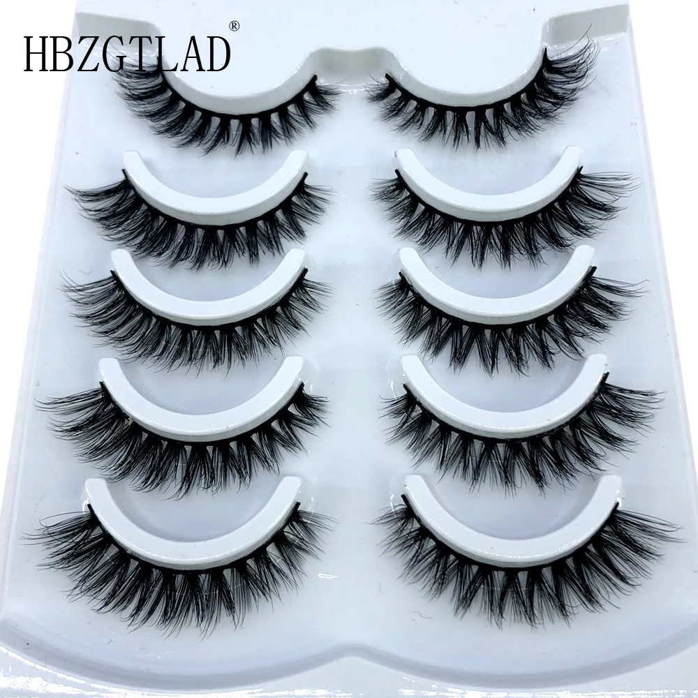 2022 NEW 5 Pairs Natural False Eyelashes Fake Lashes Long Makeup 3d Mink Lashes Extension Eyelash Mink Eyelashes for Beauty