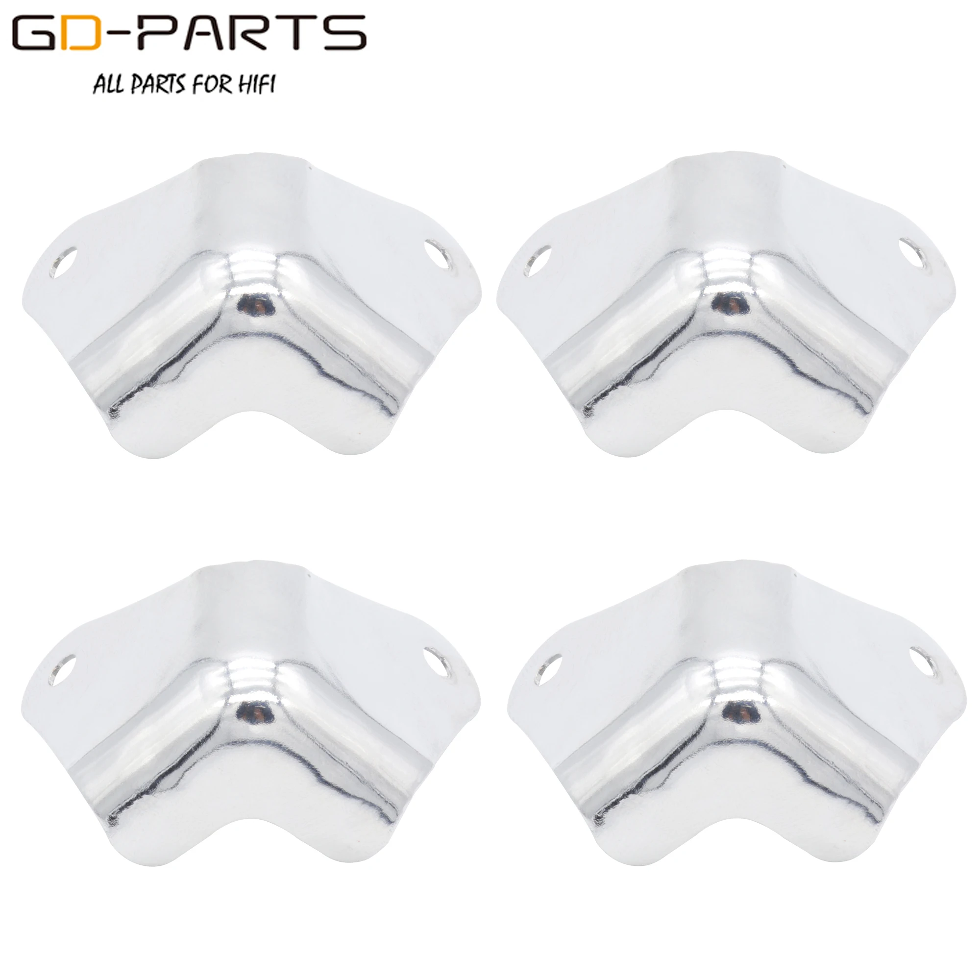 34*34*34mm Metal Corner Protector Edge Guard Hardware For Electric Guitar Amplifier Cabinet Loudspeaker Box Nickel Plated 4PCS