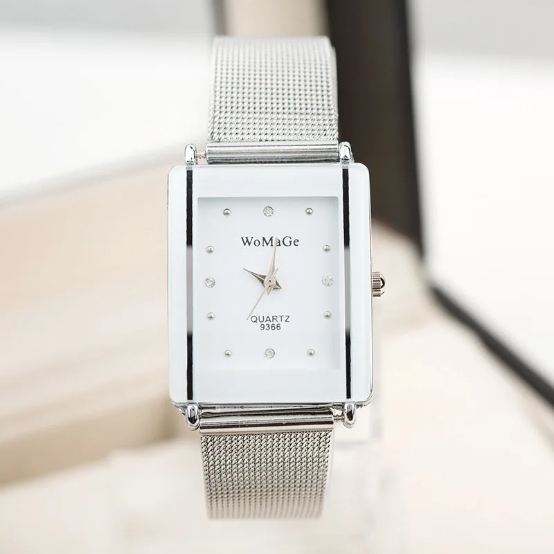 Fashion Womaeg Women Watches Rectangle Clock Mesh Belt Quartz Ladies Watches Relojes Mujer 2020 Relogio Feminino