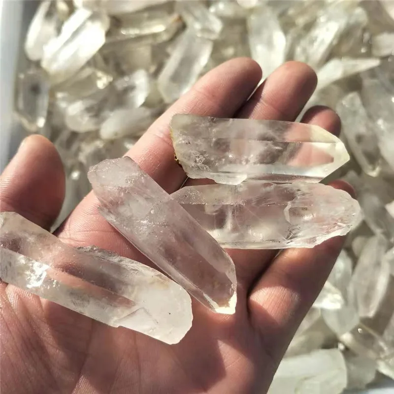 100G Bulk Wholesale Raw Natural Healing Crystal Clear Quartz Point Stone