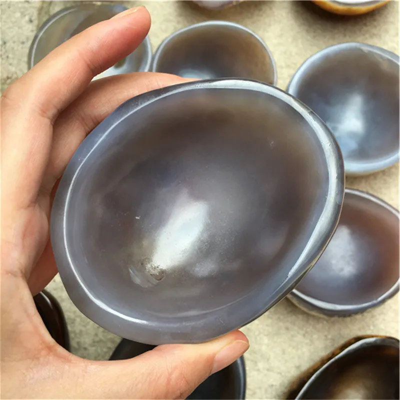 Agate Bowl Natural Carved Crystals Healing Stones For Home Decoration