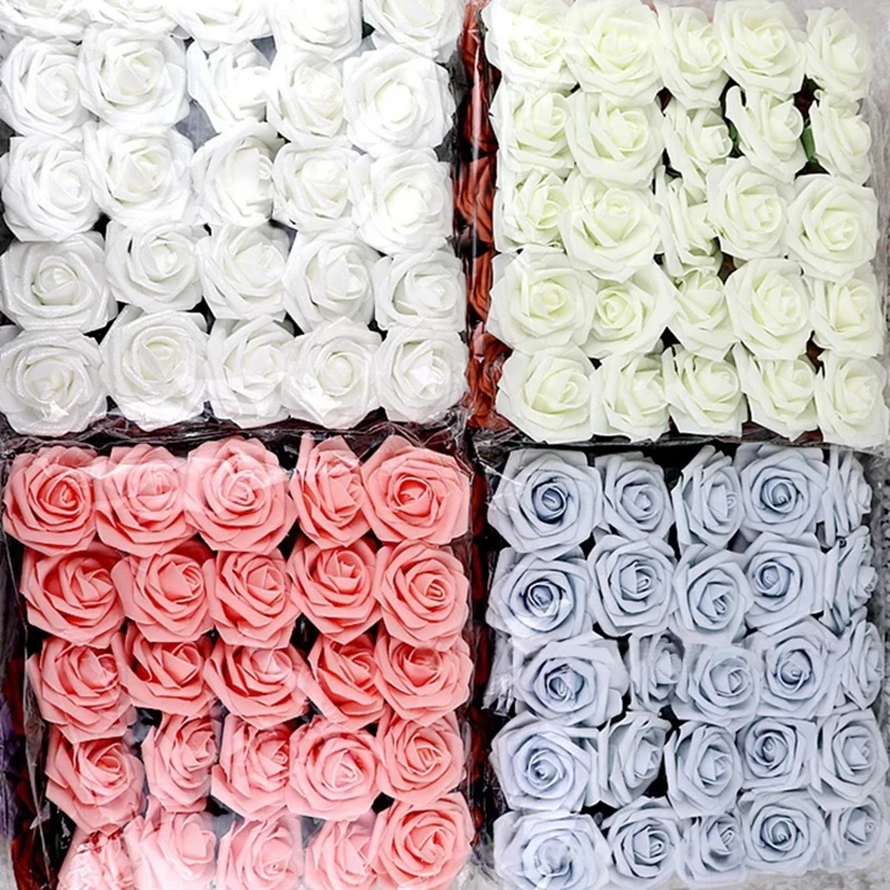 8cm Large Rose Artificial Flower for Wedding Party Home Office Decor Fake Rose Flower 16cm Stem Wed Valentine's Day Decorations