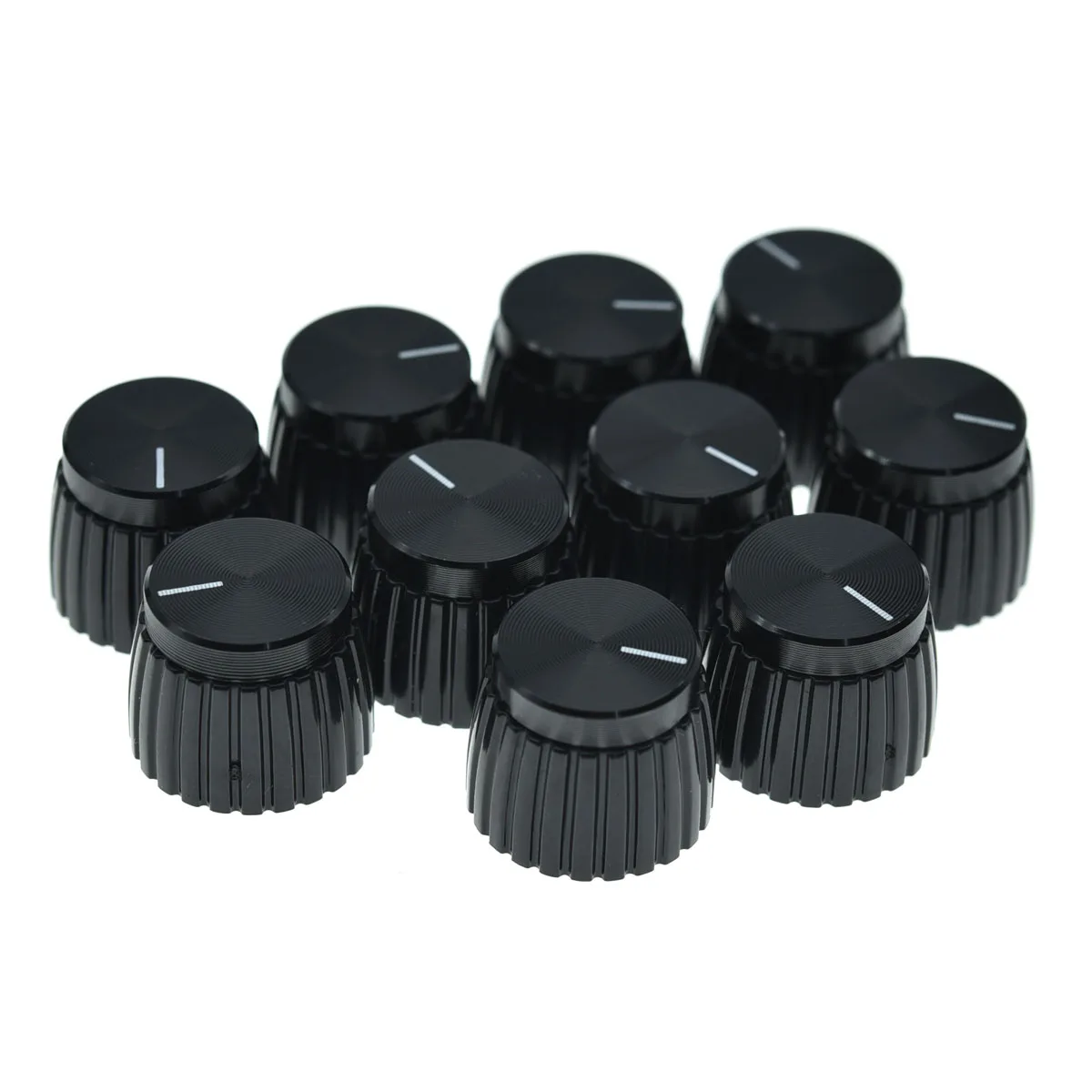 10x Guitar AMP Amplifier Knobs Black w/ Black Cap Push on Knob fits Marshall AMP White W/ Chrome Cap , White w/ Gold Cap knob