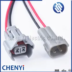 Conector impermeable automático de 2 pines para coche, arnés de cables para inyector de combustible, enchufe para Toyota, Honda, Nissan, Mazda 6189-0039, tipo Nippon Denso