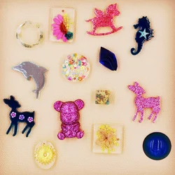 Silicone Mold lovely animal cat rabbit deer dolphin Resin Silicone Mould handmade DIY Jewelry Making epoxy resin molds