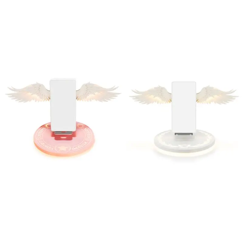 Universal LED Qi Wireless Charge Dock 10W Angel Wing Fast Wireless Charger For Cellphone Pro X XR 8 Plus Mobile Phone X6HA