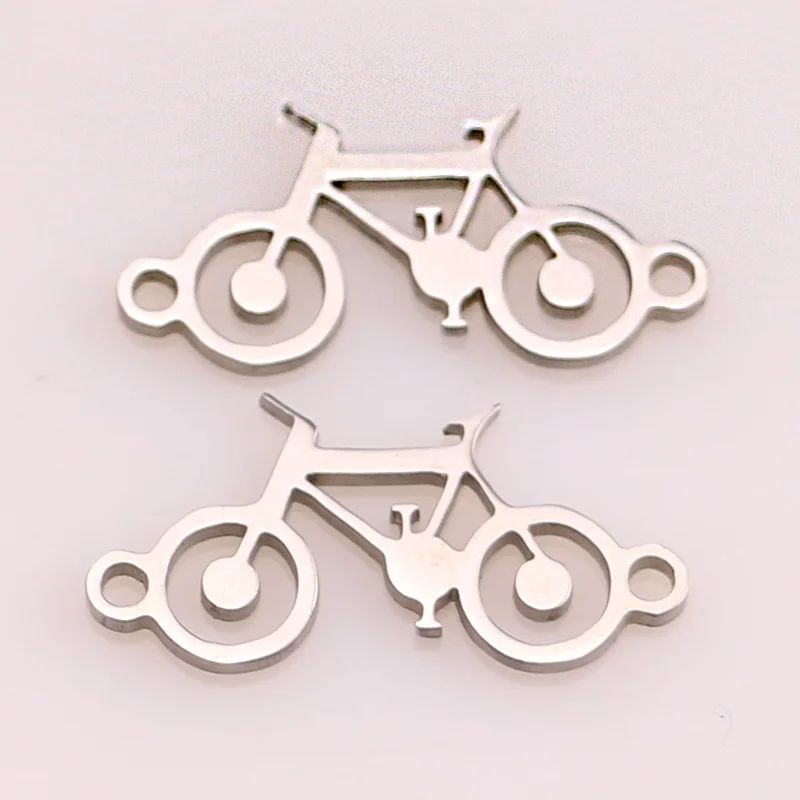 5pcs Stainless Steel Charm Necklace for Women Man Classic Bicycle Gold/Steel Color Choker Pendant Necklace Engagement Jewelry