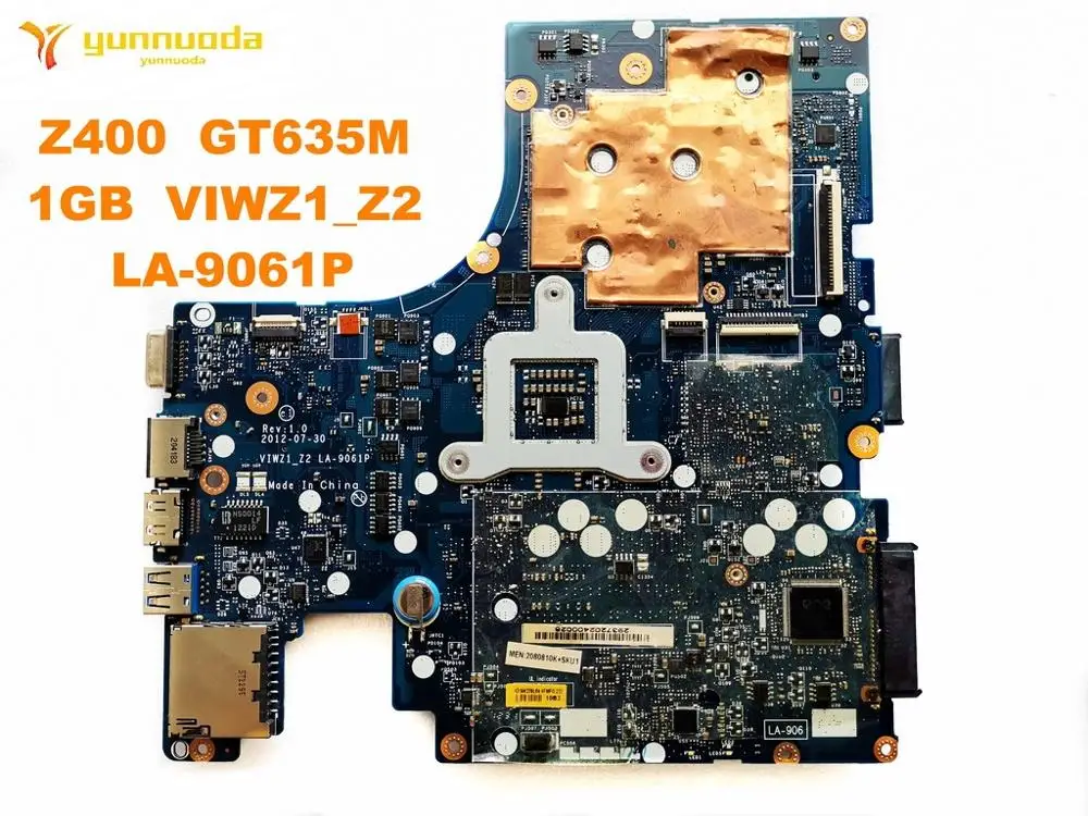 Original for Lenovo Z400 laptop  motherboard Z400  GT635M  1GB  VIWZ1_Z2  LA-9061P  tested good free shipping