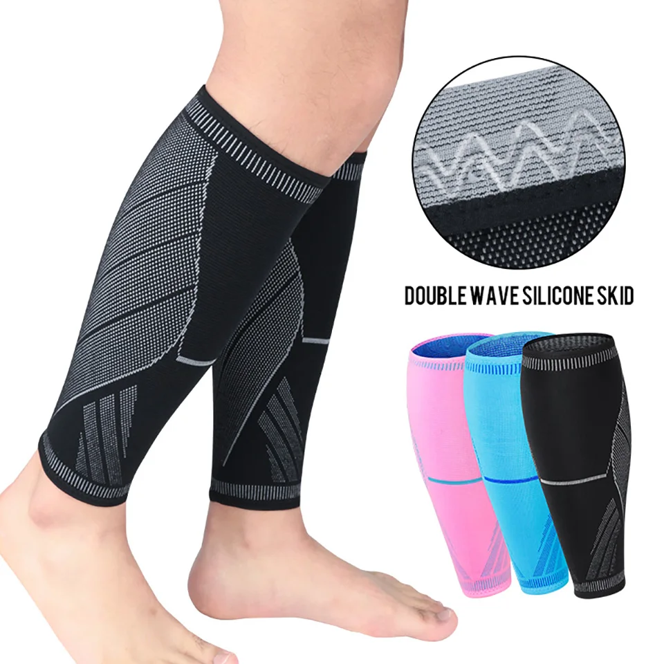 1Pcs Running Athletics Compression Sleeves Leg Calf Shin Splints Elbow Knee Pads Protection Sports Safety Unisex