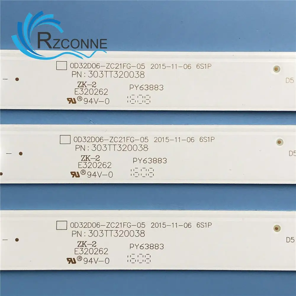 

Лента светодиодной подсветки, 6 ламп для телевизора ATVIO 32 дюйма OD32D06 0D32D06-ZC21FG-05 6S1P 303TT320038 ATV-32 OCEALED320516B7 3 В/светодиод