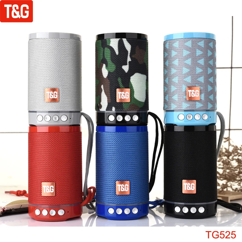 

T&G TG525 Bluetooth Speaker Portable Outdoor Waterproof Speakers Wireless Column Loudspeaker Box Support TF Card FM Radio Aux