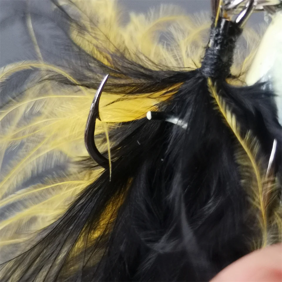 Swolfy 3PCS 105MM 29g Ente Angeln Locken Top Wasser Whopper Poppers Wobbler ABS Künstliche Köder mit Plopping und Spritzwasser Füße – Detail 13