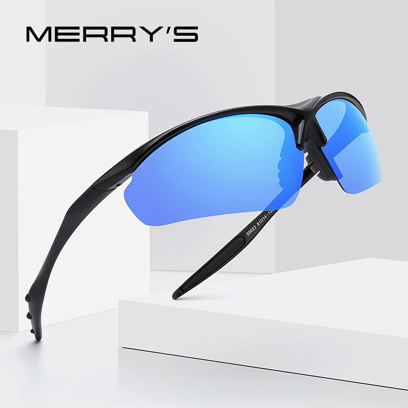 

MERRYS DESIGN Men Polarized Outdoor Sports Sunglasses Male Half Frame Goggles Glasses For Running UV400 Protection S9023