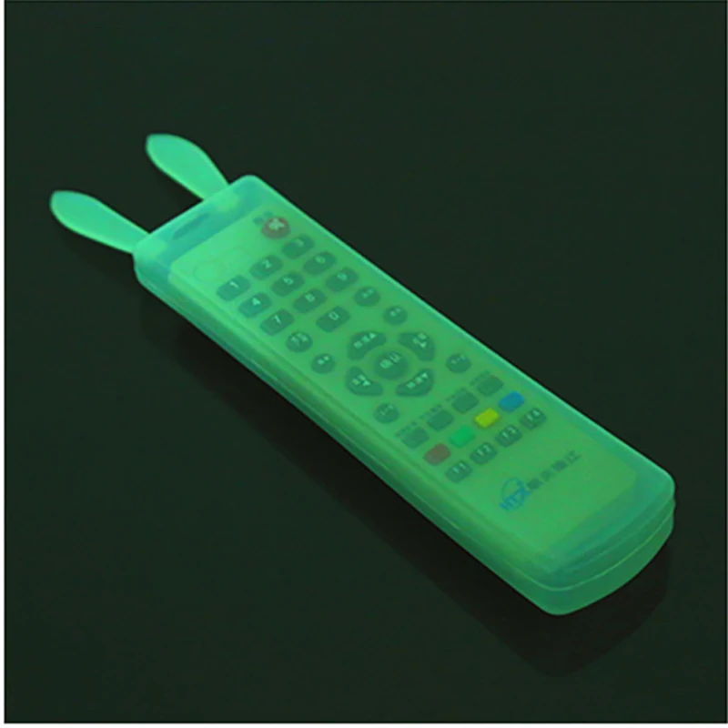 Cute Rabbit Air Conditioner TV Remote Control Luminous Cover Transparent Silicone Protective Case For Television Remote Control