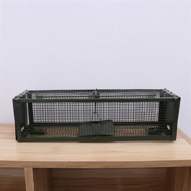 Humane Animal Live Cage Rat Cage Trap Home Use Mouse Catcher Live Rodent Control Household Military Green Squirrel Cage (Green)