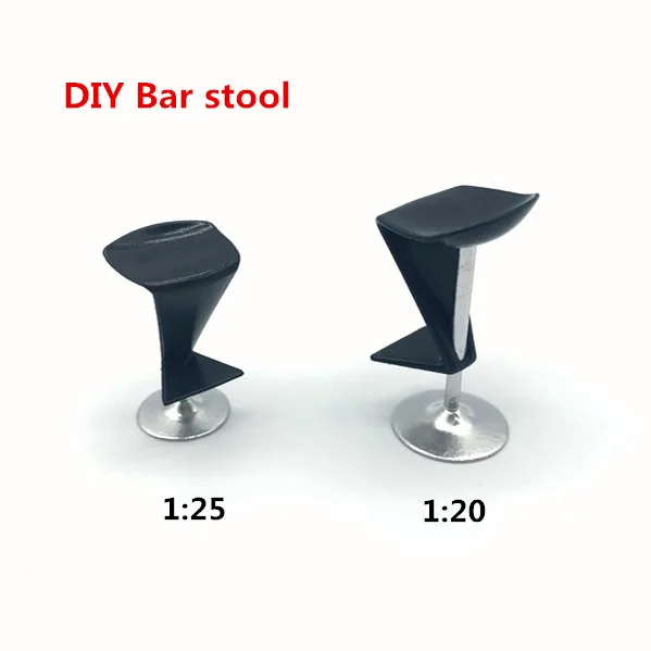 1:20 1:25 Scale DIY Dollhouse DIY Bar Stool Model Miniature Indoor Model Toy